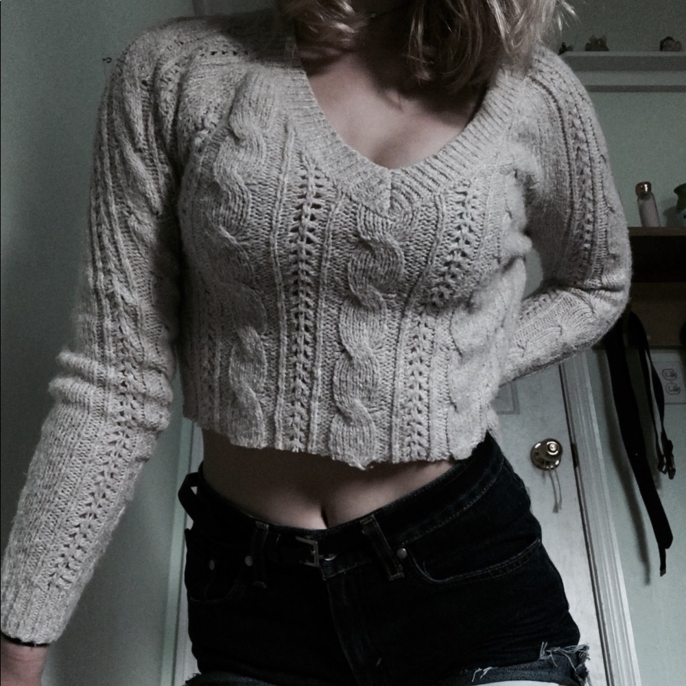 American eagle cropped sweater